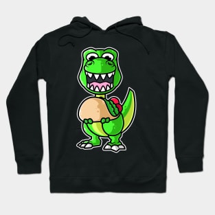 Dinosaur Tyrannosaurus Taco Kawaii Neko Anime Mexican food graphic Hoodie